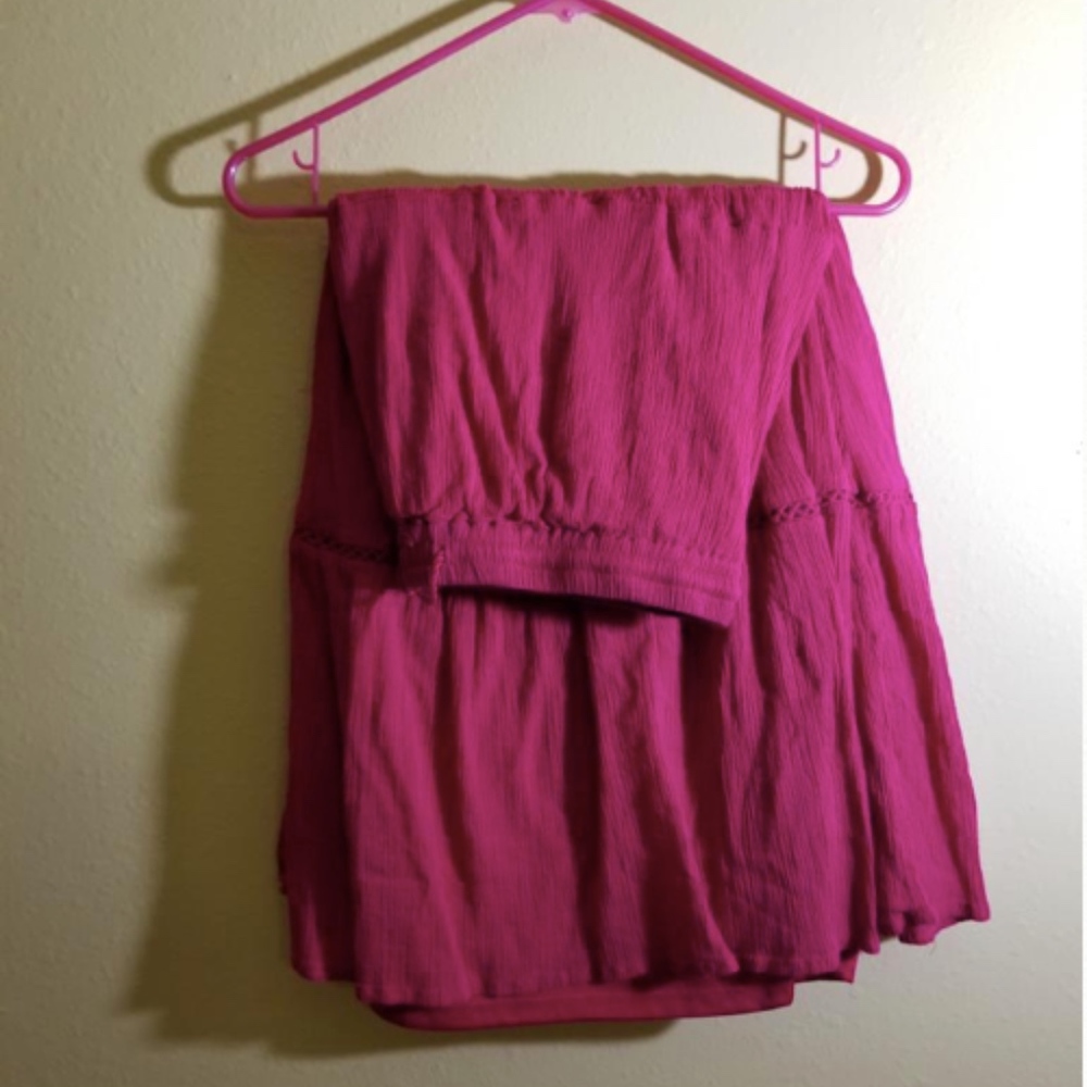 Pink Skirt with Lace Details